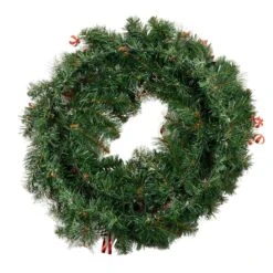 30" Christmas Wreath Candy Canes Sweets Snow Pine Cones -XS-Stock XS7272 3 opt