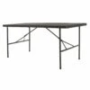Heavy Duty Folding Trestle Table Garden BBQs Camping 6ft Grey