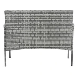 Garden Bench 2 Seat Grey Rattan Outdoor Furniture Azuma -XS-Stock XS7349 4 opt