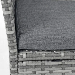 Garden Bench 2 Seat Grey Rattan Outdoor Furniture Azuma -XS-Stock XS7349 5 opt