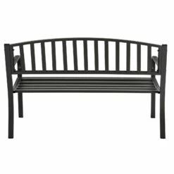 Grey Metal Garden Bench 2 Seater Coated Steel Azuma Cazorla 11 Grey Metal Garden Bench 2 Seater Coated Steel Azuma Cazorla -XS-Stock XS7350 4 opt