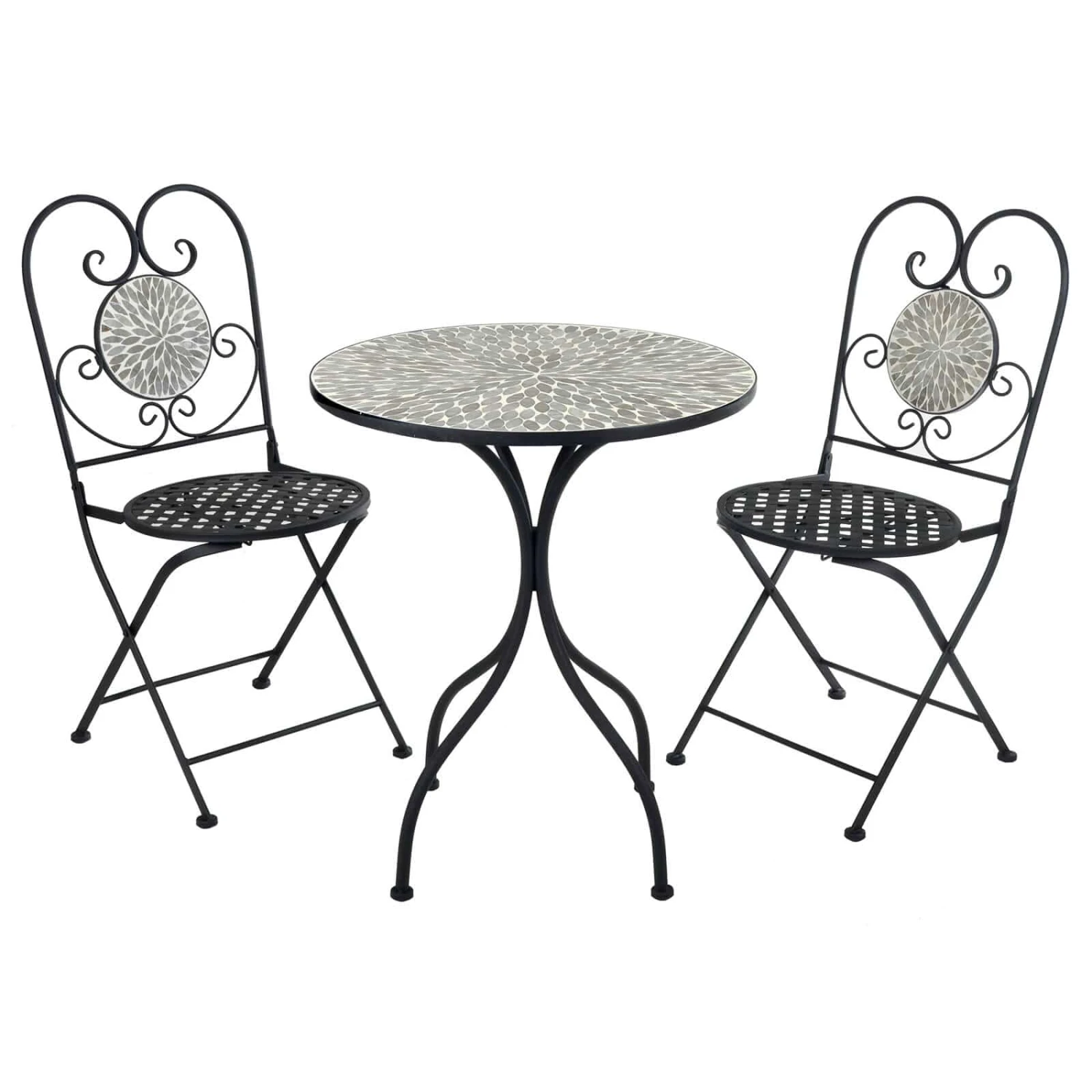 Azuma Garden Bistro Set Table Chairs Mosaic Tile Greek Design 3 Azuma Garden Bistro Set Table Chairs Mosaic Tile Greek Design - Image 3