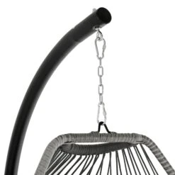 Rimini Swing Chair Garden Hanging Seat Basket Grey Rattan -XS-Stock XS7359 4