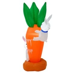 4ft Easter Carrot Bunnies Light Up Inflatable Party Decoration -XS-Stock XS7364 3 opt