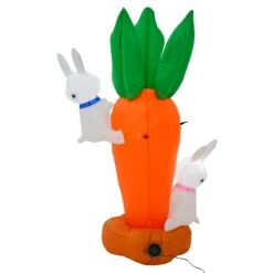 4ft Easter Carrot Bunnies Light Up Inflatable Party Decoration -XS-Stock XS7364 4 opt
