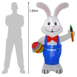 6ft Easter Bunny Egg Light Up Inflatable Party Decoration -XS-Stock XS7365 5 opt