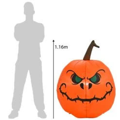 4ft Light Up Inflatable Evil Pumpkin Halloween Party Decoration -XS-Stock XS7367 4 opt