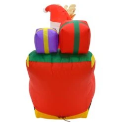 10ft LED Inflatable Santa Sleigh 3 Reindeer Christmas Decoration -XS-Stock XS7385 3 opt