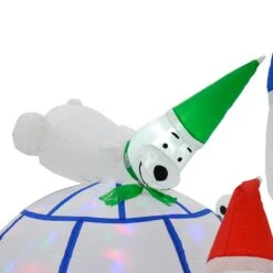 6ft Inflatable Igloo LED Disco Lights Polar Bears Decoration -XS-Stock XS7386 5 opt