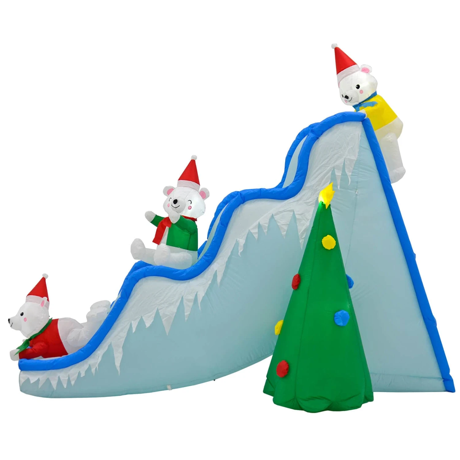 9ft Inflatable Light Up Polar Bear Slide Tree Christmas Decoration 2 9ft Inflatable Light Up Polar Bear Slide Tree Christmas Decoration - Image 2