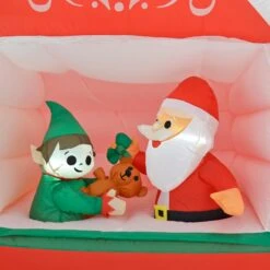7ft Inflatable Santas Workshop Elf Light Up Christmas Decoration -XS-Stock XS7388 5 opt