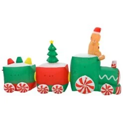 10ft Inflatable Gingerbread Man Train LED Christmas Decoration -XS-Stock XS7389 3 opt