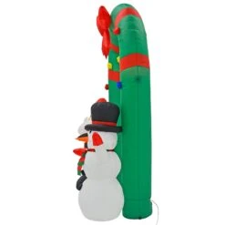 8ft Inflatable Light Up Santa Snowman Arch Christmas Decoration -XS-Stock XS7390 3 opt