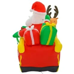 6ft LED Inflatable Santa Sleigh 2 Reindeer Christmas Decoration -XS-Stock XS7391 3 opt