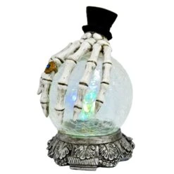 Skeleton Hand LED Crackle Glass Ball Halloween Decoration 20cm -XS-Stock XS7408 2 opt