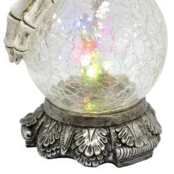 Skeleton Hand LED Crackle Glass Ball Halloween Decoration 20cm -XS-Stock XS7408 5 opt