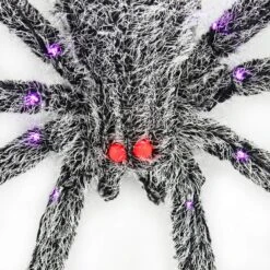 5ft LED Giant Spider Outdoor Halloween Prop Purple Red Lights -XS-Stock XS7417 3 opt