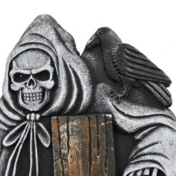 Large Cross Tombstone Skeleton Crow Halloween Decoration 88cm -XS-Stock XS7429 3 opt
