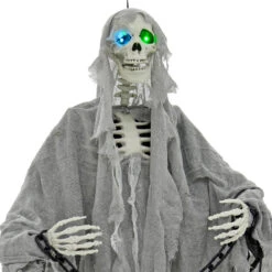 6ft Hanging Skeleton With Chains Light Up Eyes Decoration -XS-Stock XS7447 2 opt