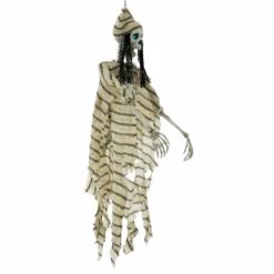 5ft Hanging Pirate Ghost Light Up Eyes Skeleton Decoration -XS-Stock XS7454 3 opt