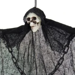 Hanging Skeleton With Chains Black Robe Ghost Decoration 60cm -XS-Stock XS7456 2 opt