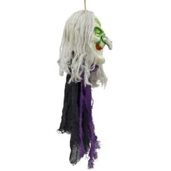 Hanging Head Light Up Eyes Laughing Witch Goblin Decoration 64cm -XS-Stock XS7459 2 opt