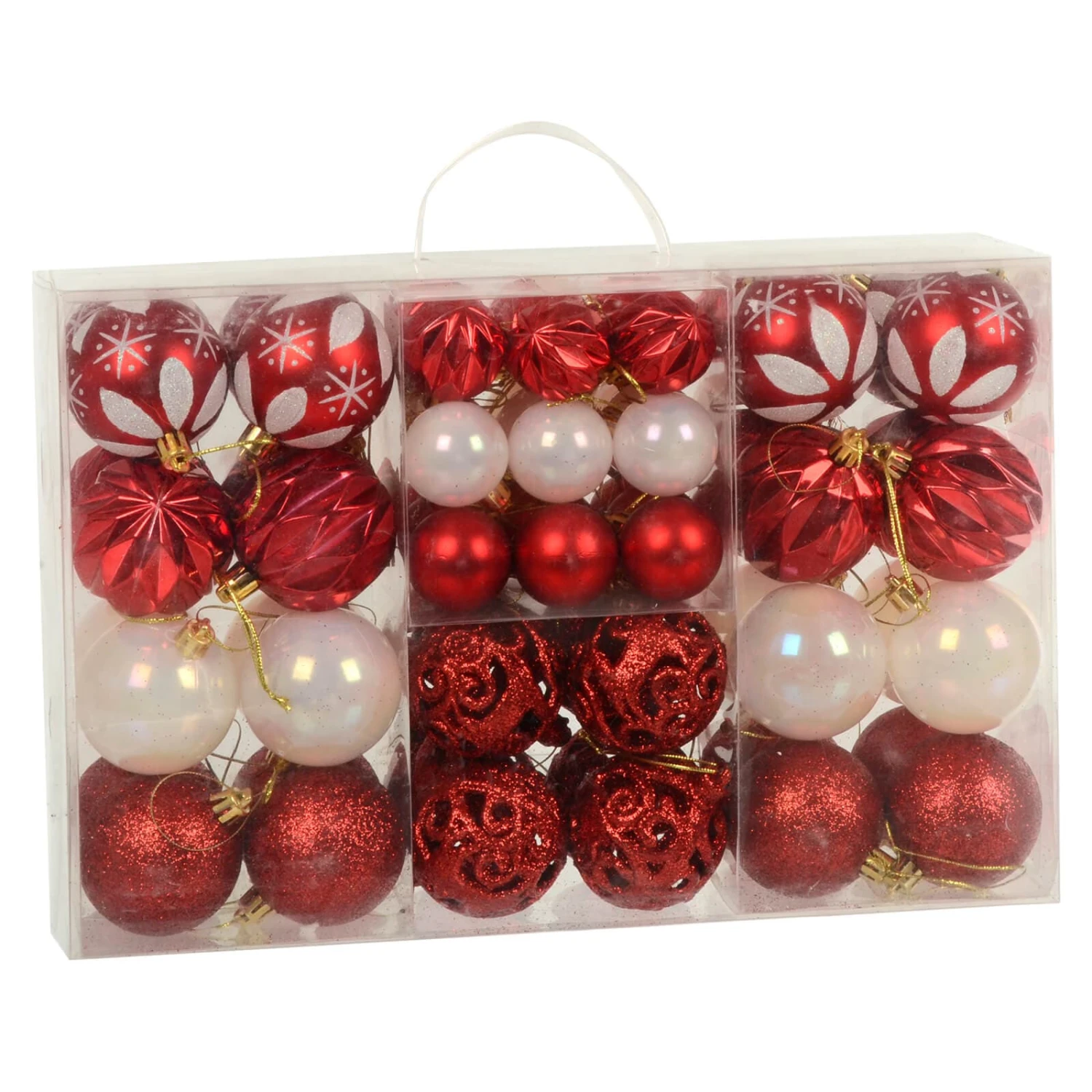 67pc Christmas Tree Baubles Set Mixed Size Design Decorations 5 67pc Christmas Tree Baubles Set Mixed Size Design Decorations - Image 5