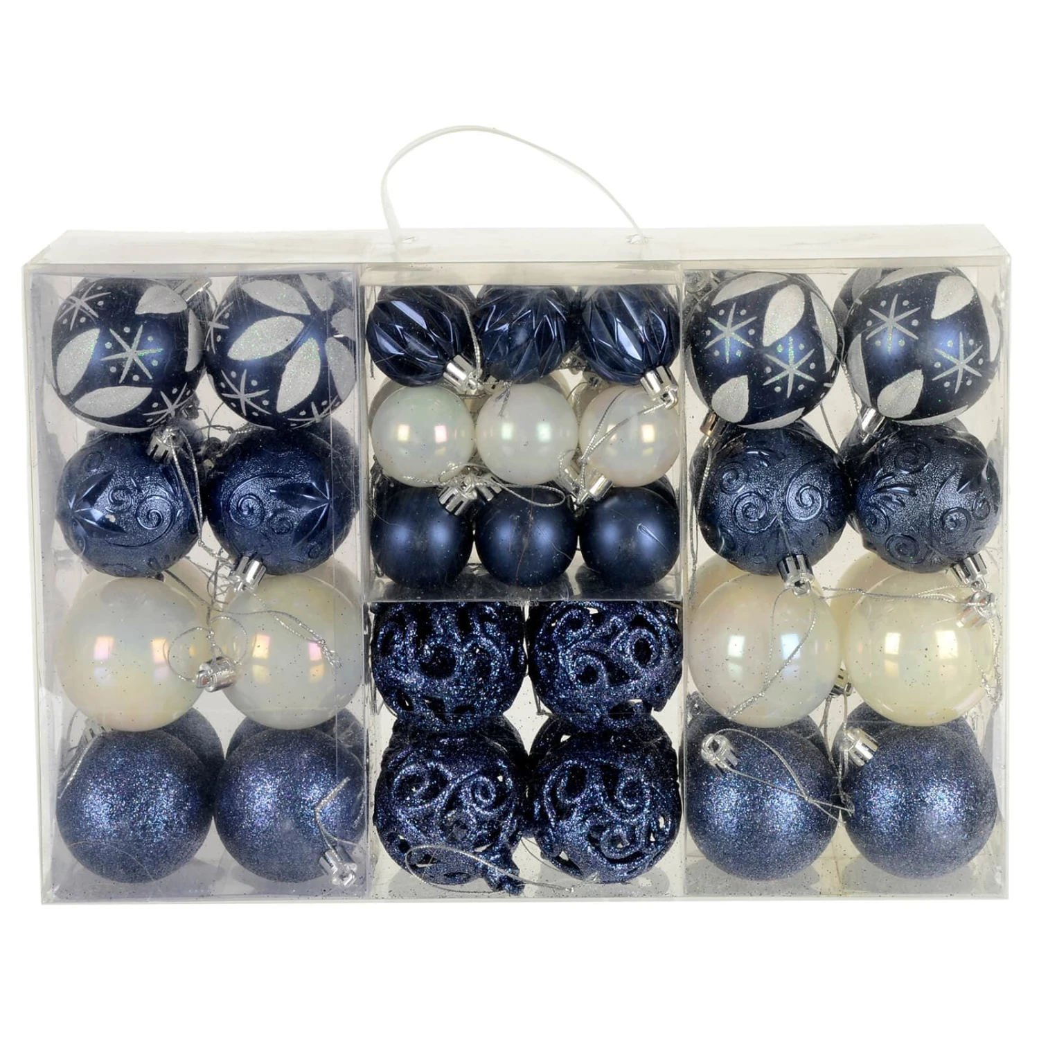 67pc Christmas Tree Baubles Set Mixed Size Design Decorations 6 67pc Christmas Tree Baubles Set Mixed Size Design Decorations - Image 6