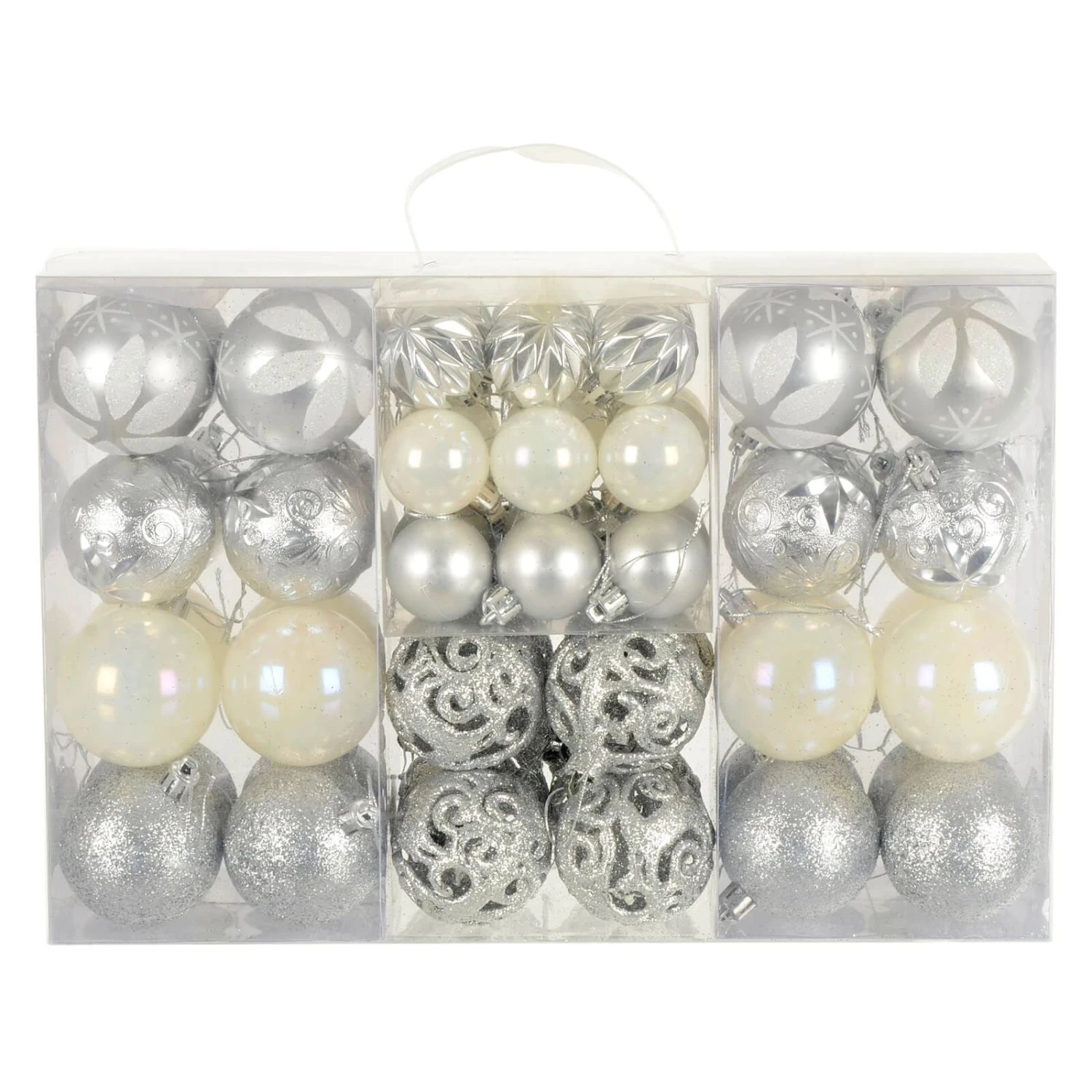 67pc Christmas Tree Baubles Set Mixed Size Design Decorations 7 67pc Christmas Tree Baubles Set Mixed Size Design Decorations - Image 7