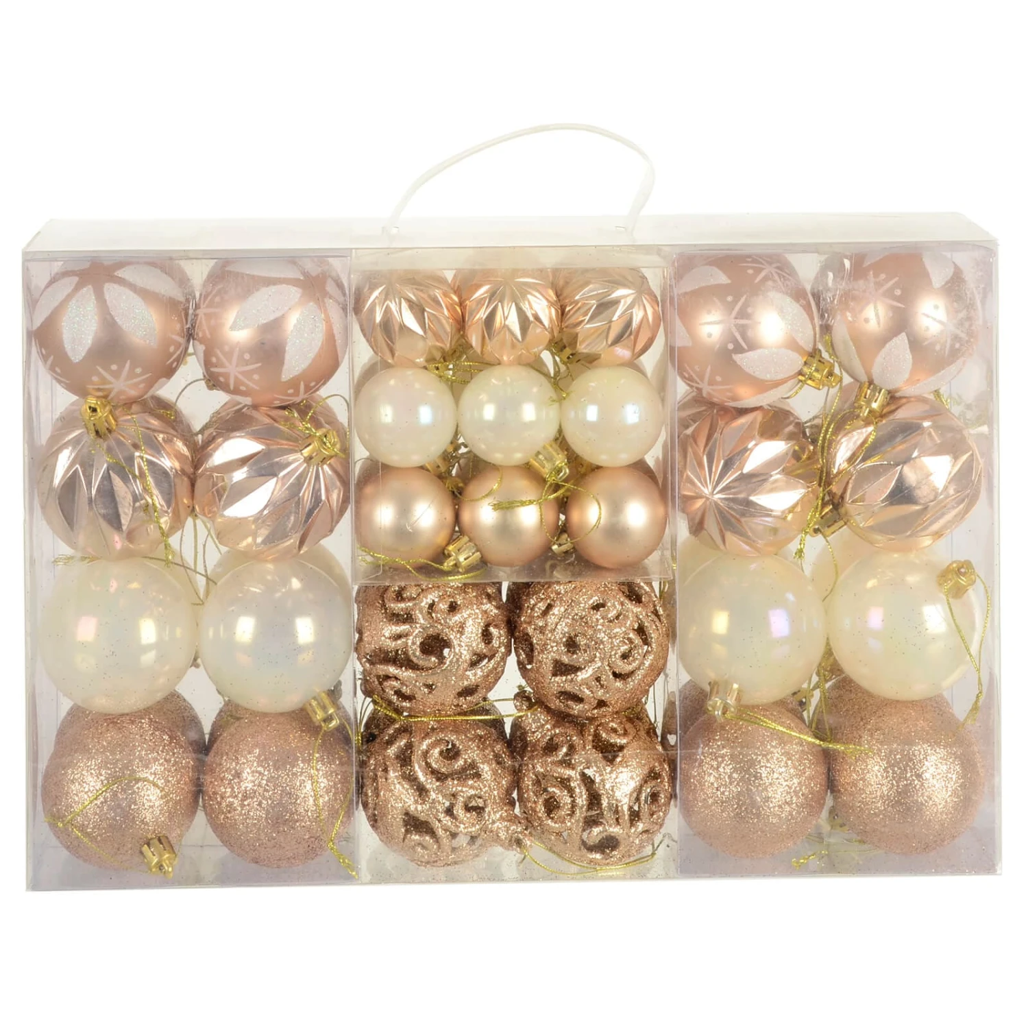 67pc Christmas Tree Baubles Set Mixed Size Design Decorations 8 67pc Christmas Tree Baubles Set Mixed Size Design Decorations - Image 8