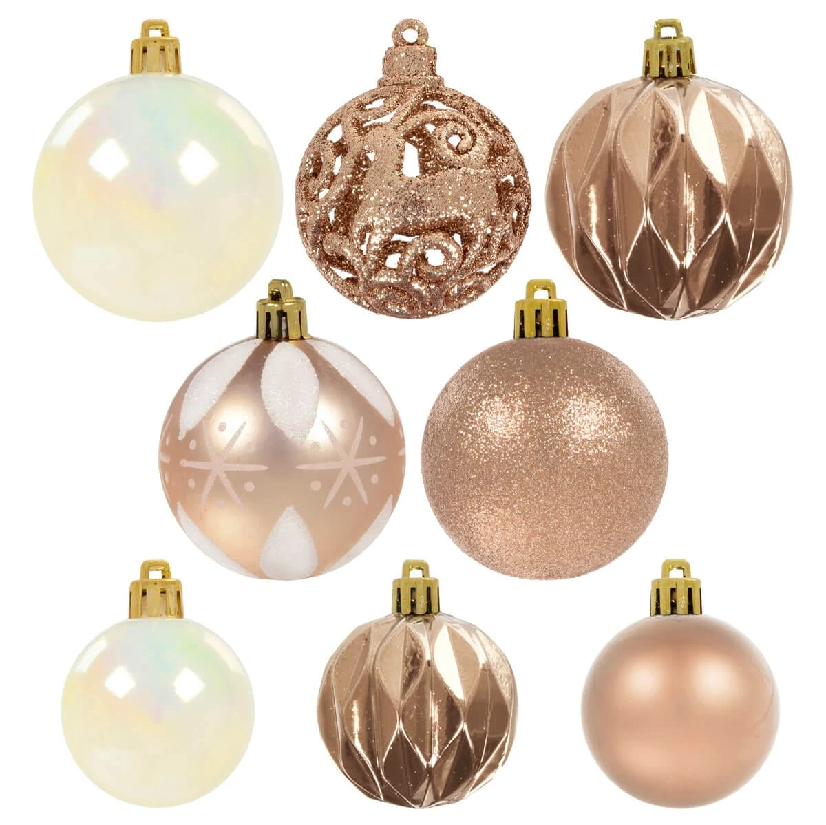 67pc Christmas Tree Baubles Set Mixed Size Design Decorations 4 67pc Christmas Tree Baubles Set Mixed Size Design Decorations - Image 4