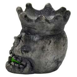 Light Up Skull Crown Candy Holder Halloween Decoration Grey 24cm -XS-Stock XS7492 3 opt