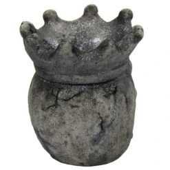 Light Up Skull Crown Candy Holder Halloween Decoration Grey 24cm -XS-Stock XS7492 4 opt