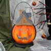 Pumpkin House Lantern Candle Holder Halloween Decoration 38cm