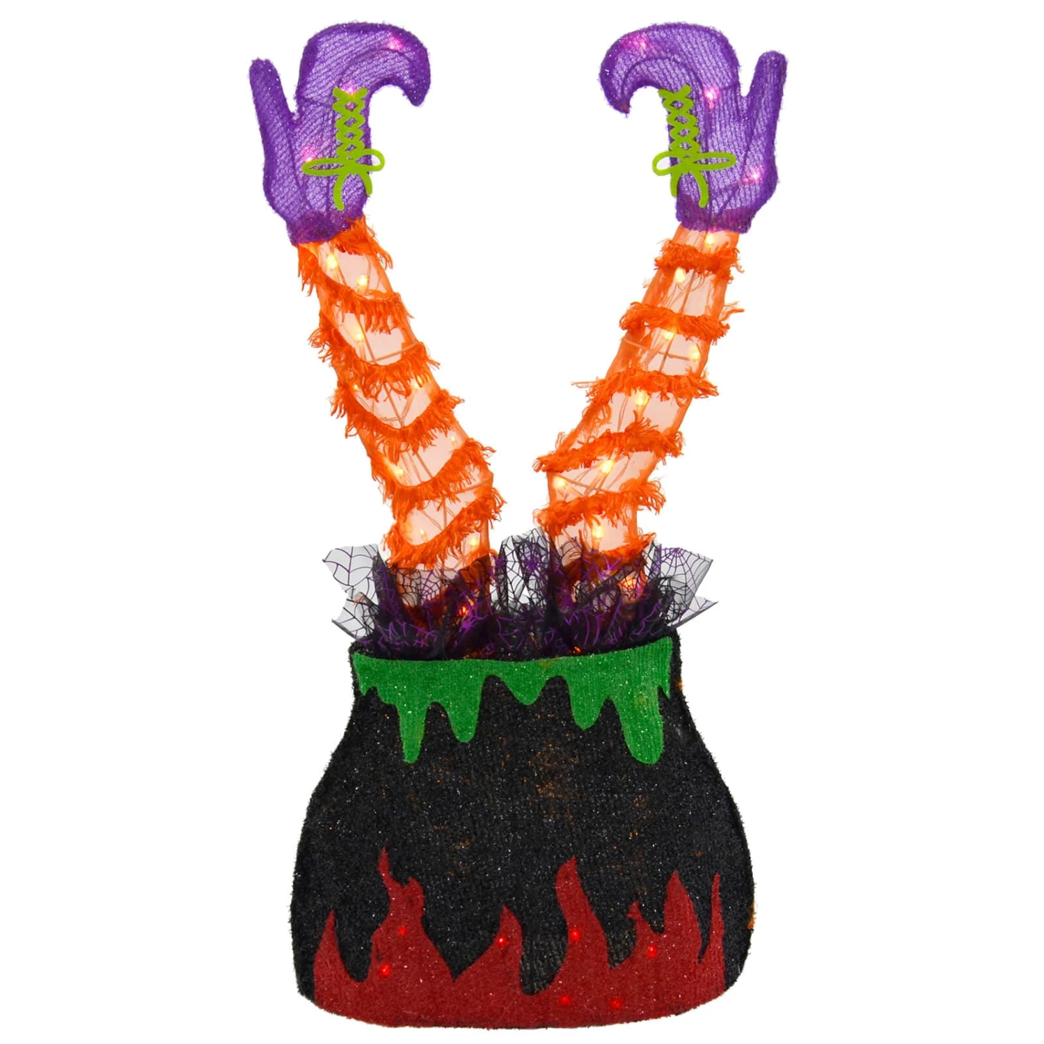 Light Up Witch Legs In Cauldron Halloween Decoration 72cm 2 Light Up Witch Legs In Cauldron Halloween Decoration 72cm - Image 2
