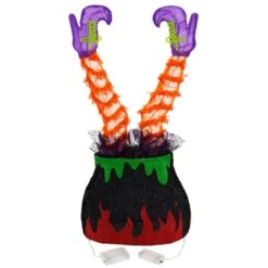 Light Up Witch Legs In Cauldron Halloween Decoration 72cm 9 Light Up Witch Legs In Cauldron Halloween Decoration 72cm -XS-Stock XS7534 4 opt