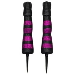 Witch Legs Halloween Decoration Purple Glitter Garden Stakes 45cm -XS-Stock XS7569 3 opt