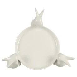 White Rabbits Easter Cupcake Display Plate Sweets Porcelain -XS-Stock XS7586 4 opt