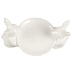 White Rabbits Easter Cake Display Plate Candy Table Decoration -XS-Stock XS7588 5 opt