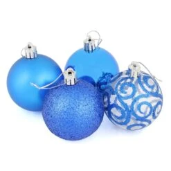 16 X 6cm Christmas Tree Baubles Swirl Matte Glitter Mirrored -XS-Stock aaaaf6e8 b3f2 43a7 8324 775ffea230b6