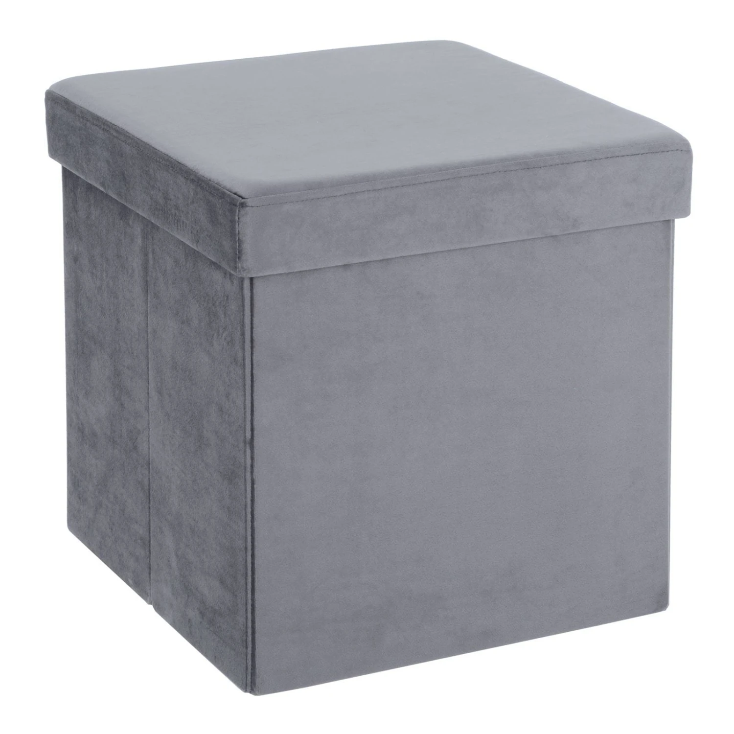 Hodge & Hodge Velvet Effect Storage Ottoman With Lid 8 Hodge & Hodge Velvet Effect Storage Ottoman With Lid - Image 8