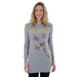 Womens Novelty Sequin Prosecco HO HO HO Tunic Christmas Jumper 7 Womens Novelty Sequin Prosecco HO HO HO Tunic Christmas Jumper -XS-Stock d9244550 1e56 4009 aa51 b18e201b3c1b