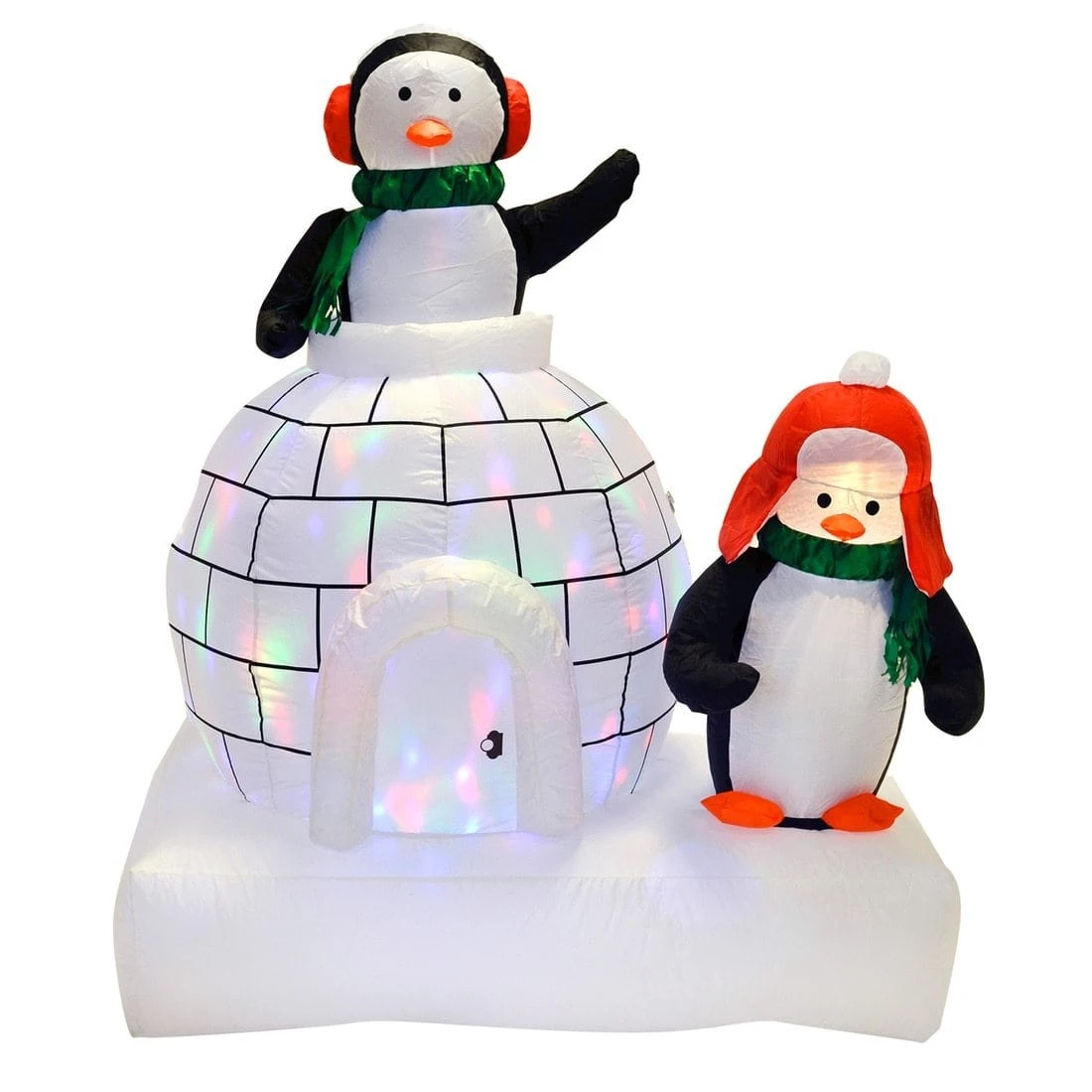 Giant 5ft Inflatable Disco Light Up Penguins Igloo Outdoor Christmas Decoration 1 Giant 5ft Inflatable Disco Light Up Penguins Igloo Outdoor Christmas Decoration