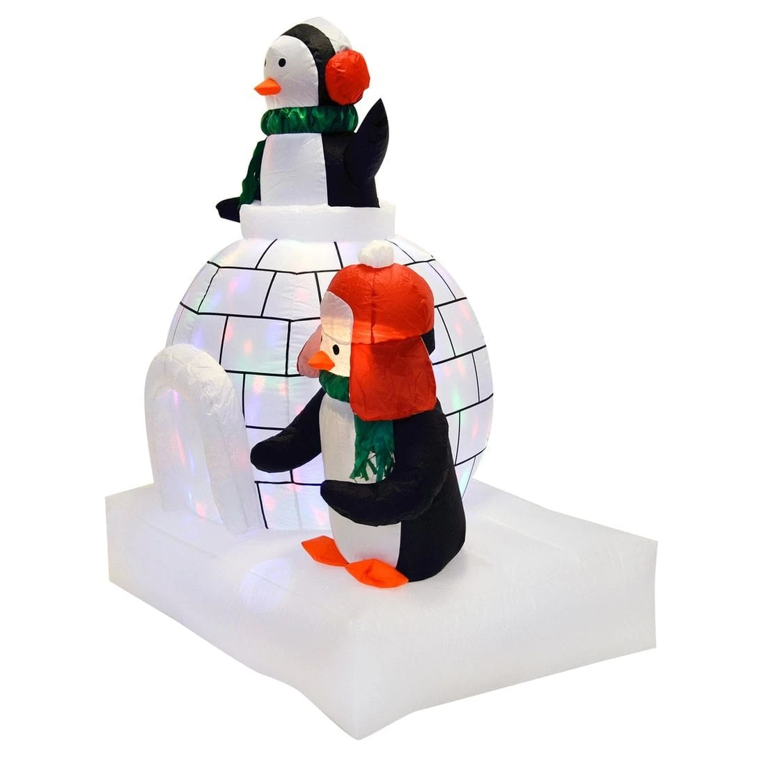 Giant 5ft Inflatable Disco Light Up Penguins Igloo Outdoor Christmas Decoration 2 Giant 5ft Inflatable Disco Light Up Penguins Igloo Outdoor Christmas Decoration - Image 2