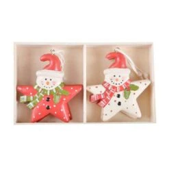 Set Of 6 Novelty Snowman Christmas Tree Decorations Boxed -XS-Stock xs4516 1600 3 69040.1495620212.1100.1100